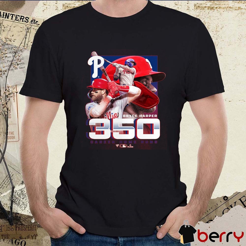 Philadelphia Phillies MLB Bryce Harper 350 Career Home Runs Graphic t-shirt