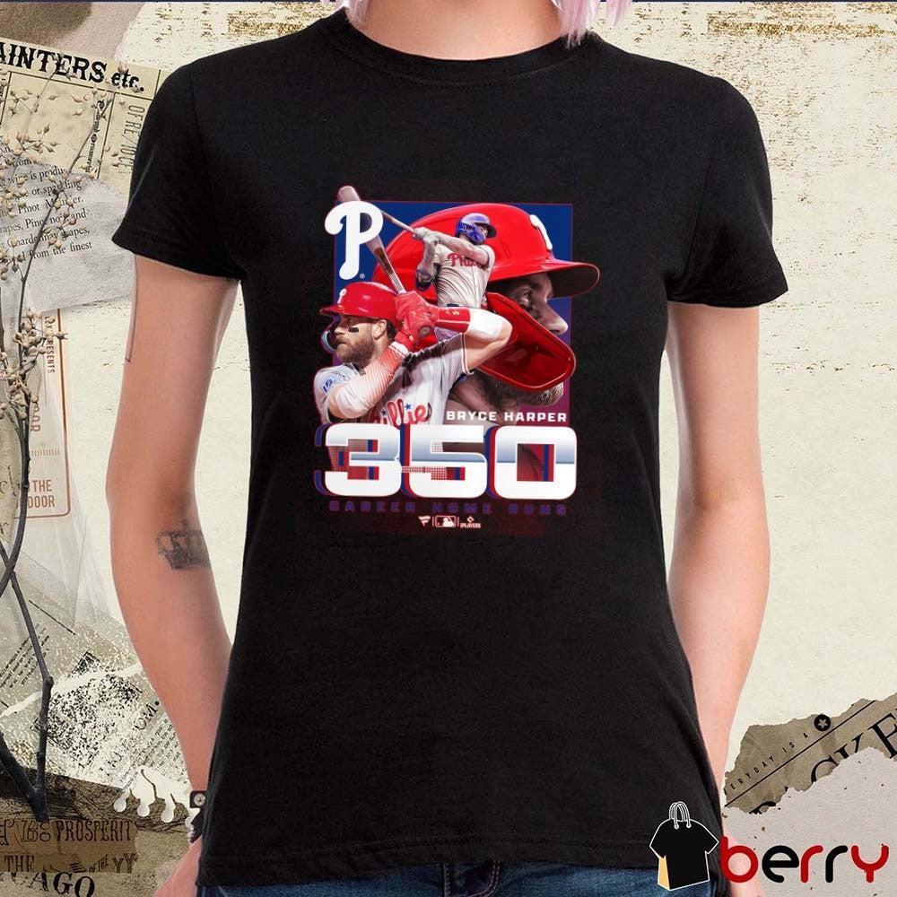 Philadelphia Phillies MLB Bryce Harper 350 Career Home Runs Graphic t-shirt