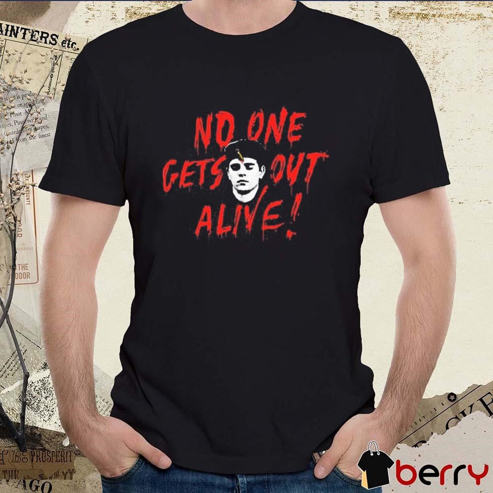 Podmeetsworldshow No One Gets Out Alive t-shirt