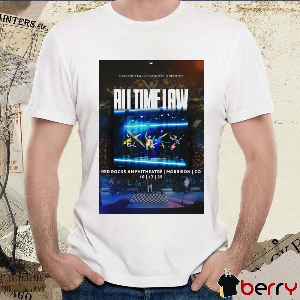 Poster All Time Low Red Rocks Amphitheatre Morrison CO On October 12 2025 t-shirt