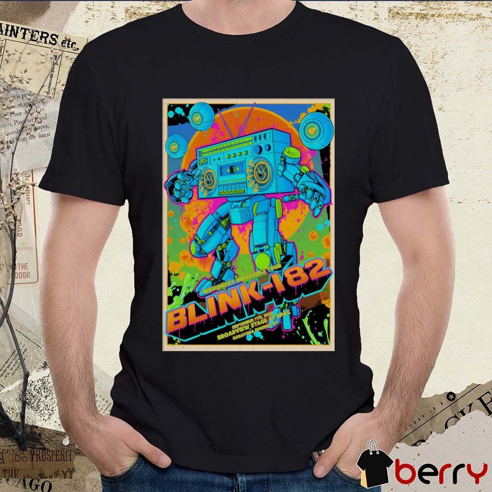 Poster Blink 182 Missionary Impossible Tour Broadview Stage at SPAC On September 7 2025 t-shirt