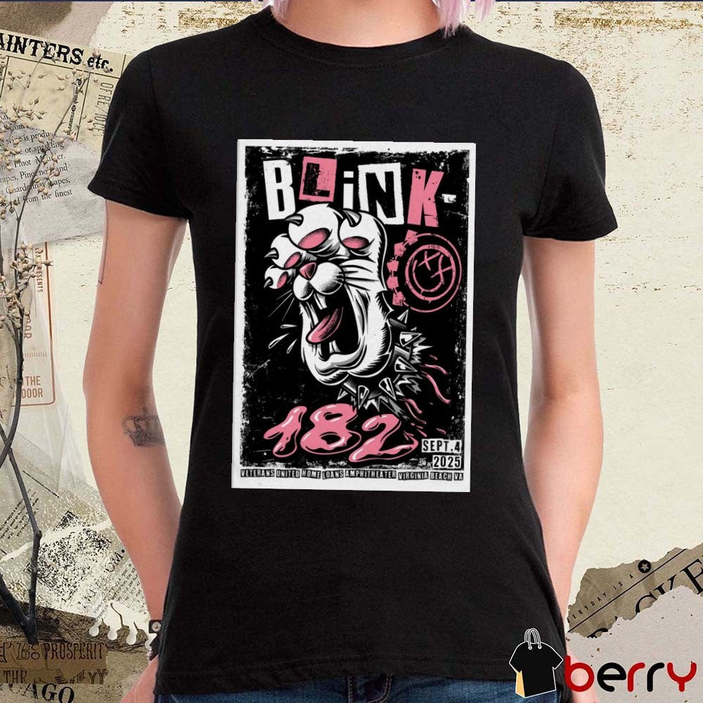Poster Blink 182 Veterans United Home Loans Amphitheater In Virginia Beach VA September 4 2025 t-shirt