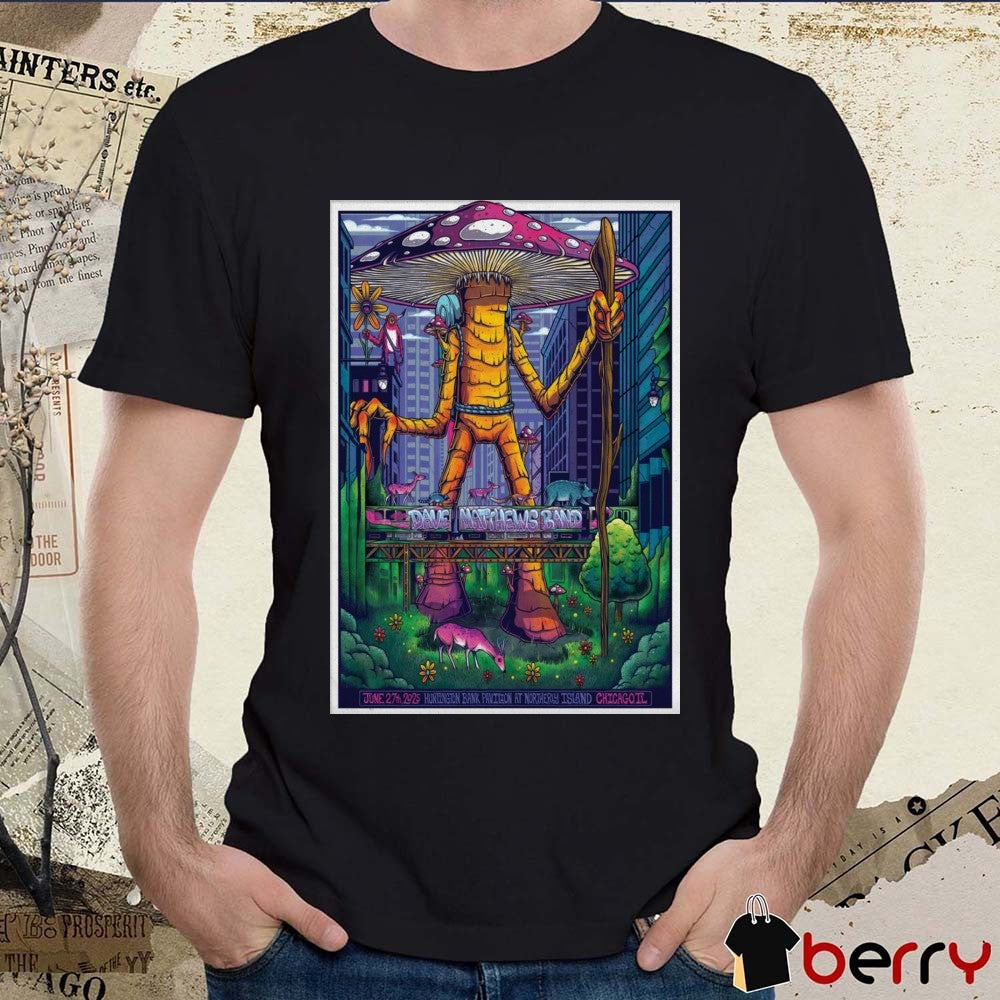Poster Dave Matthews Band June 27 2025 Huntington Bank Pavilion At Northerly Island In Chicago IL t-shirt
