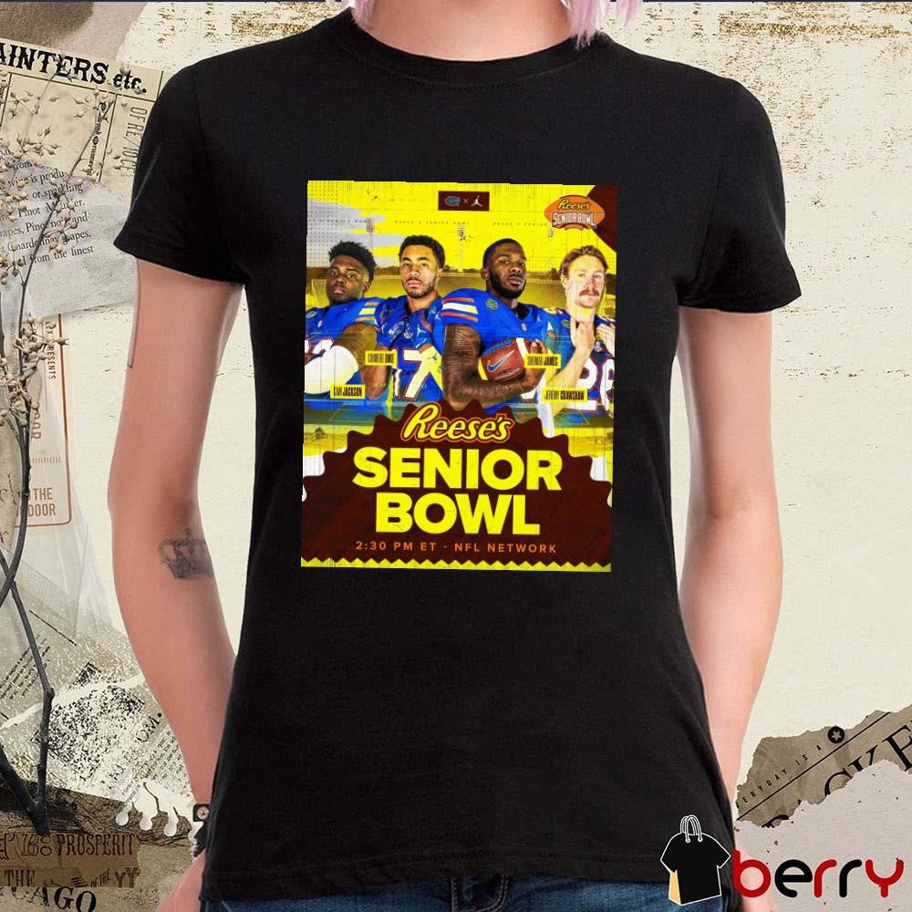Poster Florida Gators Football Dike Jackson James Crawshaw 2025 Reese’s Senior Bowl Mobile AL t-shirt