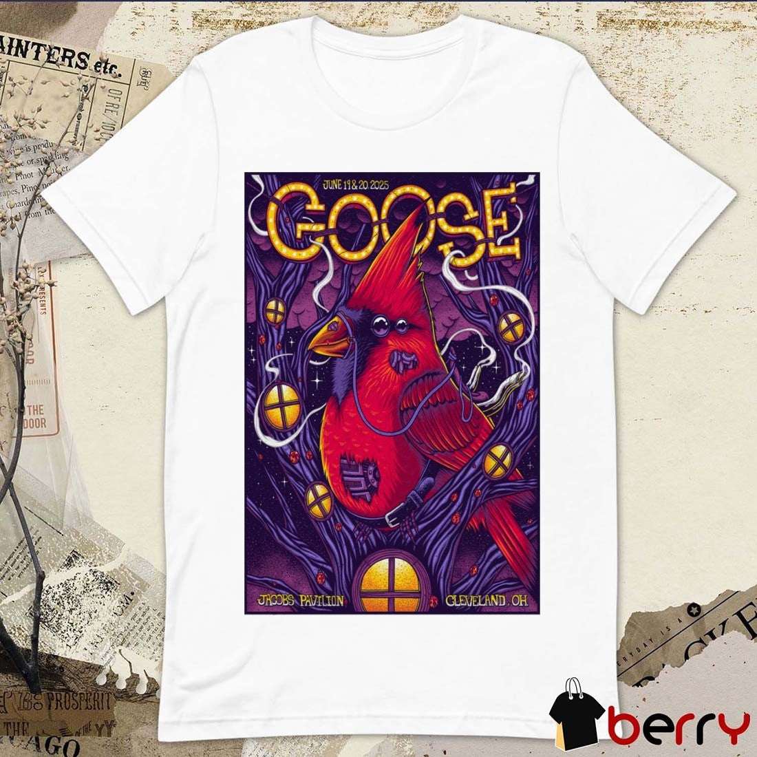 Poster Goose Jacobs Pavilion In Cleveland OH June 19-20 2025 t-shirt