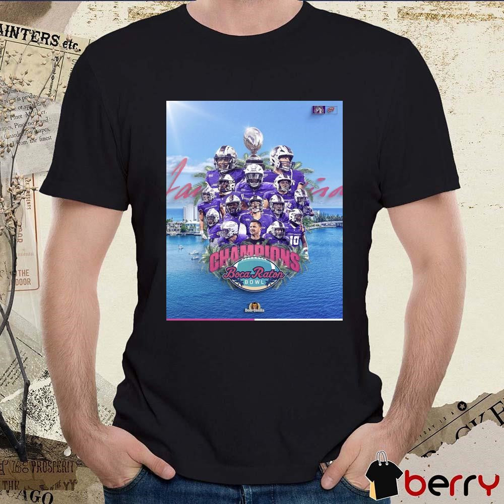 Poster James Madison Dukes Vs Western Kentucky Hilltoppers Football Boca Raton Bowl Champions 2024 t-shirt