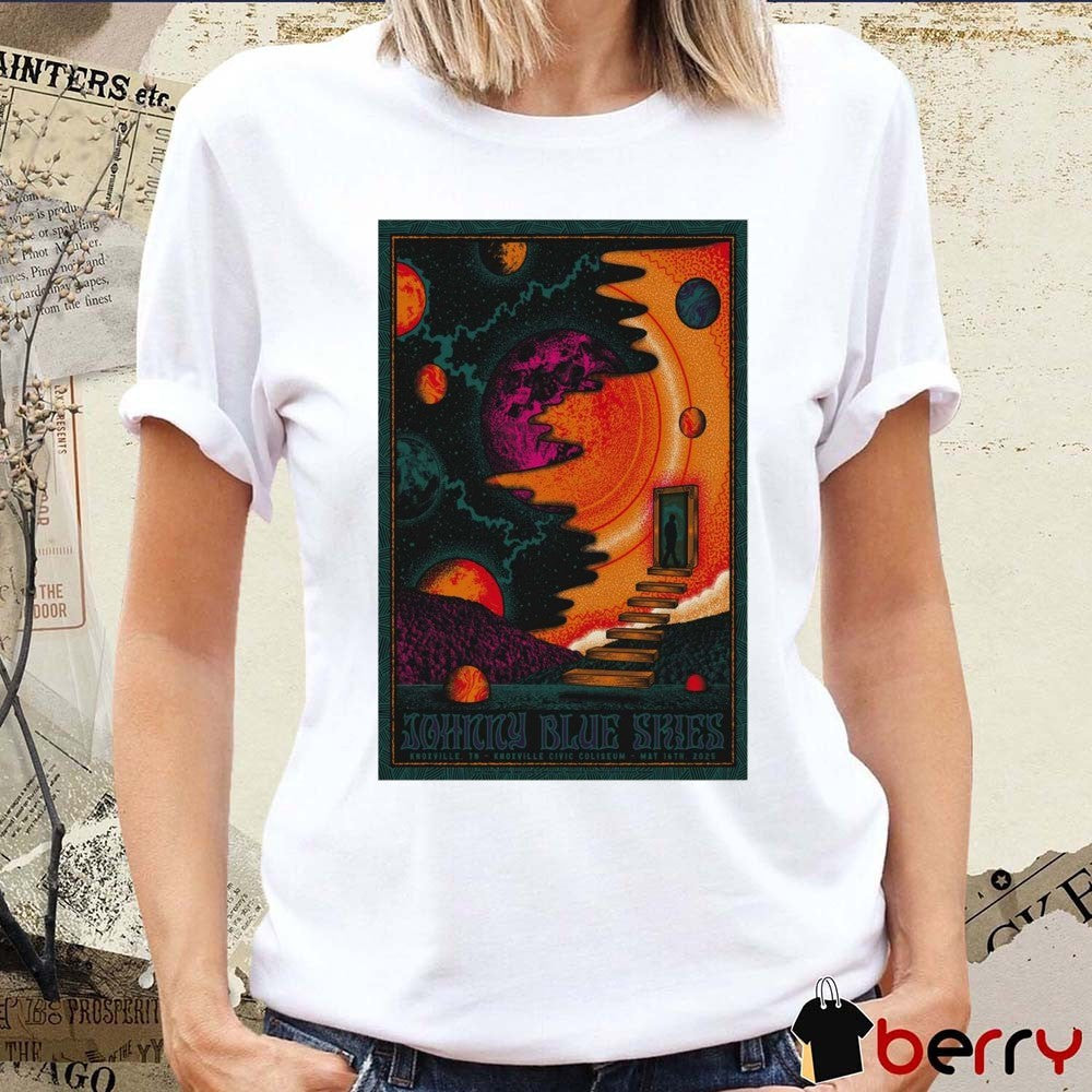 Poster Johnny Blue Skies Knoxville Civic Coliseum Knoxville TN May 16th 2025 Tour t-shirt
