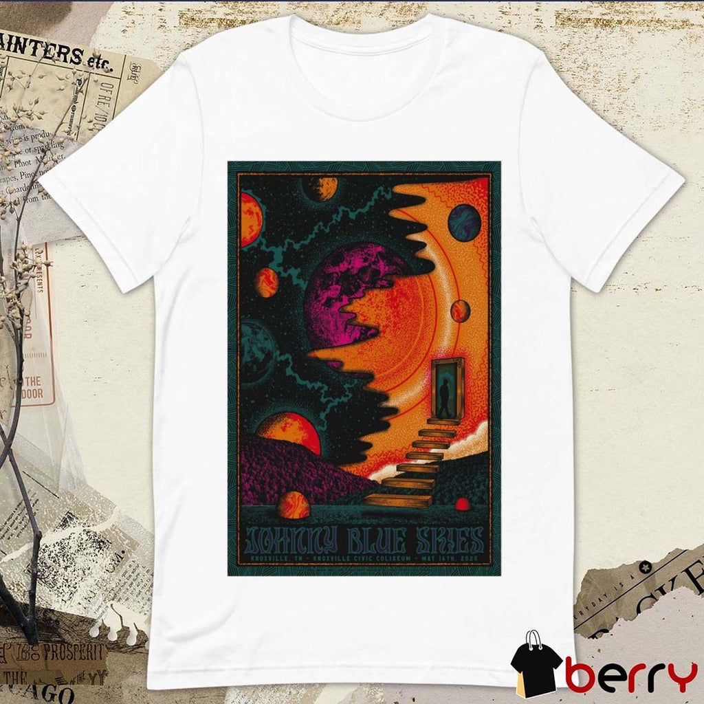Poster Johnny Blue Skies Knoxville Civic Coliseum Knoxville TN May 16th 2025 Tour t-shirt