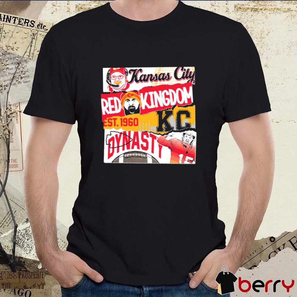 Poster Kansas City Chiefs Win Houston Texans Red Kingdom Est 1960 Dynasty t-shirt