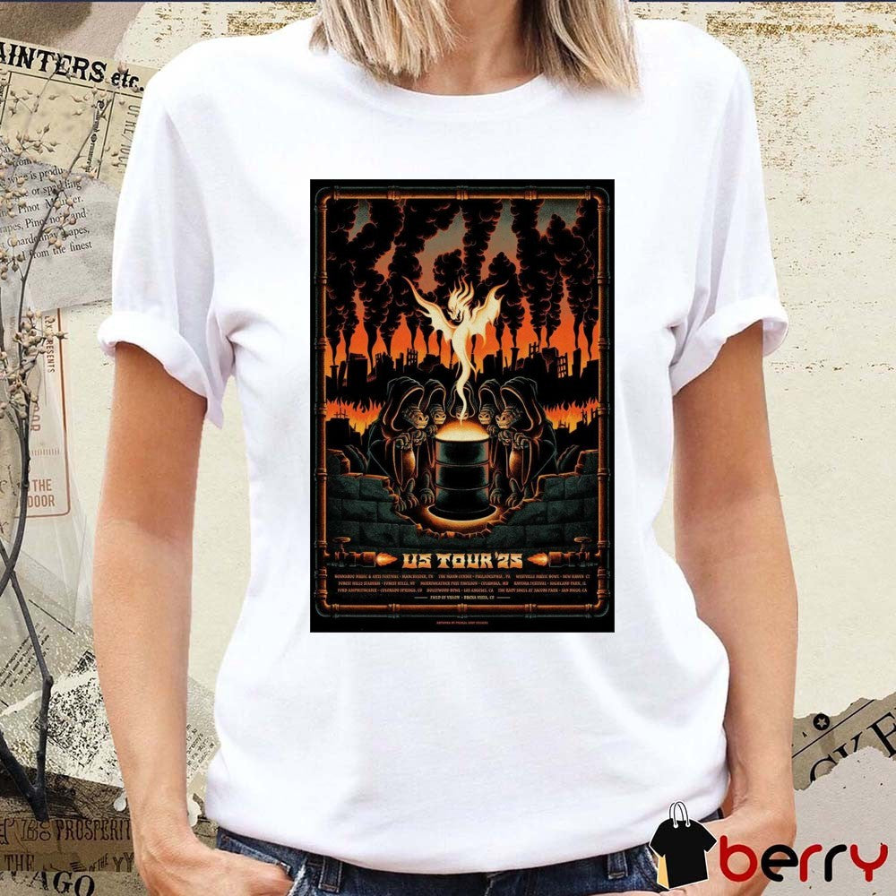 Poster King Gizzard And The Lizard Wizard US Tour 2025 Field Of Vision Buena Vista CO t-shirt
