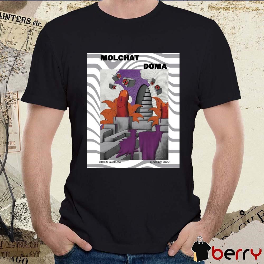 Poster Molchat Doma March 2 2025 In Portland OR Crystal Ballroom t-shirt