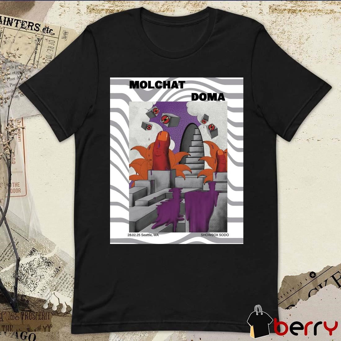 Poster Molchat Doma March 2 2025 In Portland OR Crystal Ballroom t-shirt
