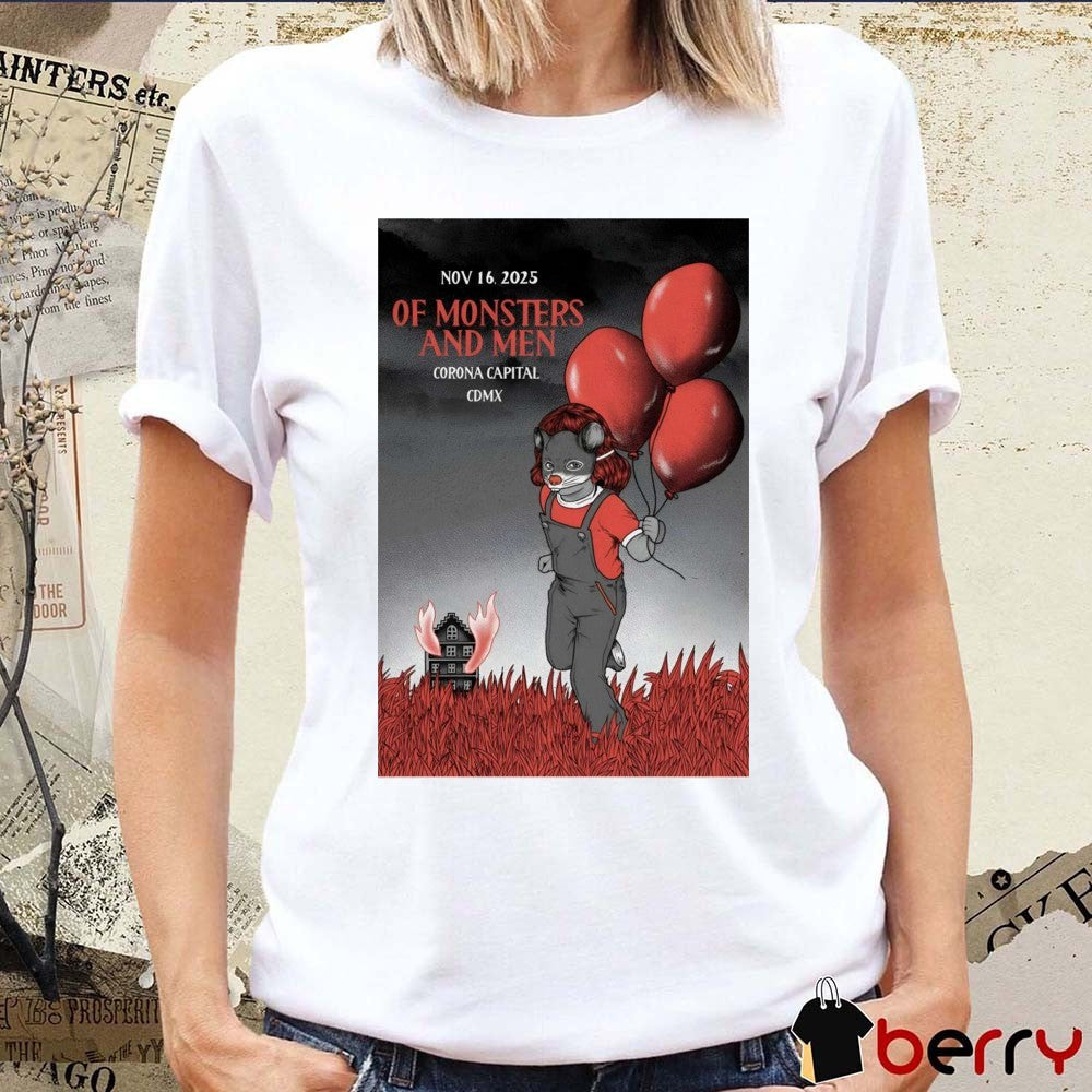 Poster Of Monsters And Men November 16 2025 Corona Capital In Mexico City t-shirt