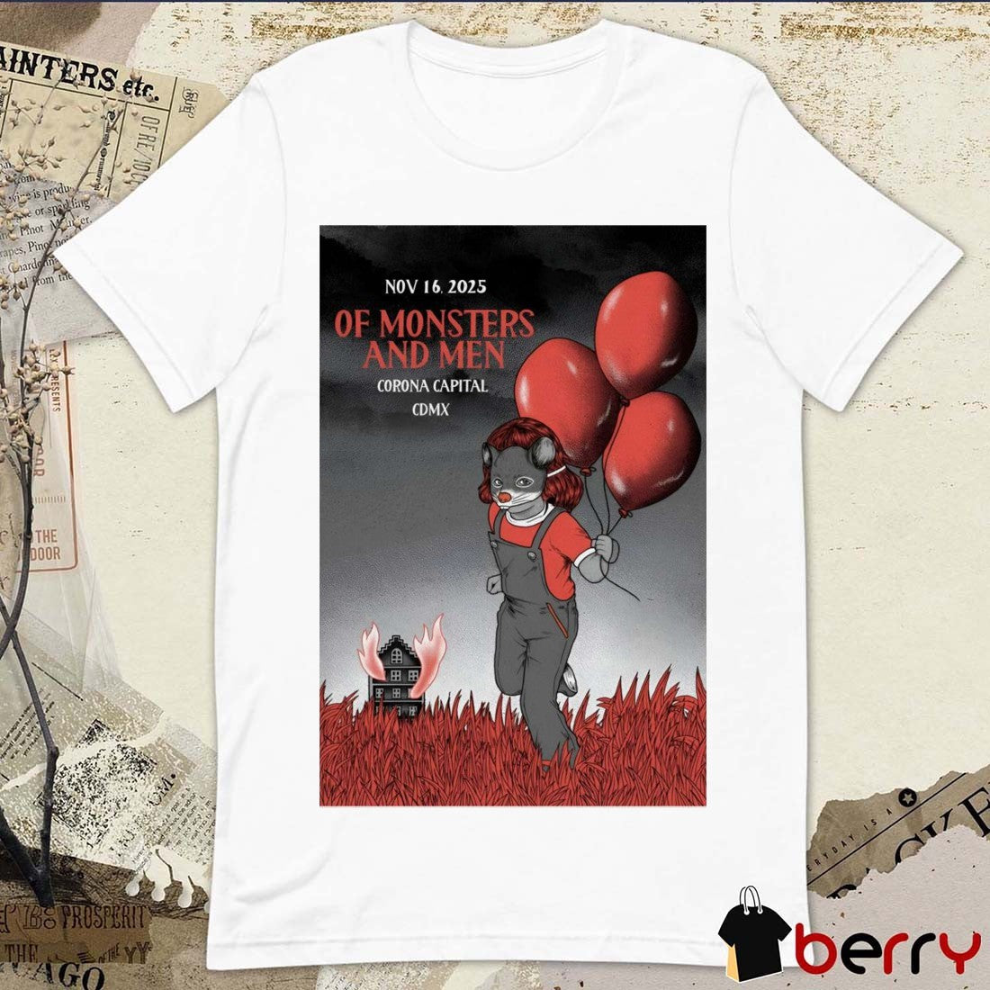 Poster Of Monsters And Men November 16 2025 Corona Capital In Mexico City t-shirt