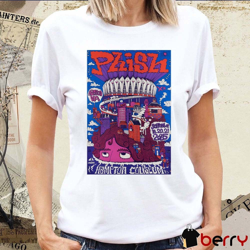 Poster Phish September 19-21 2025 Hampton VA Hampton Coliseum Event t-shirt