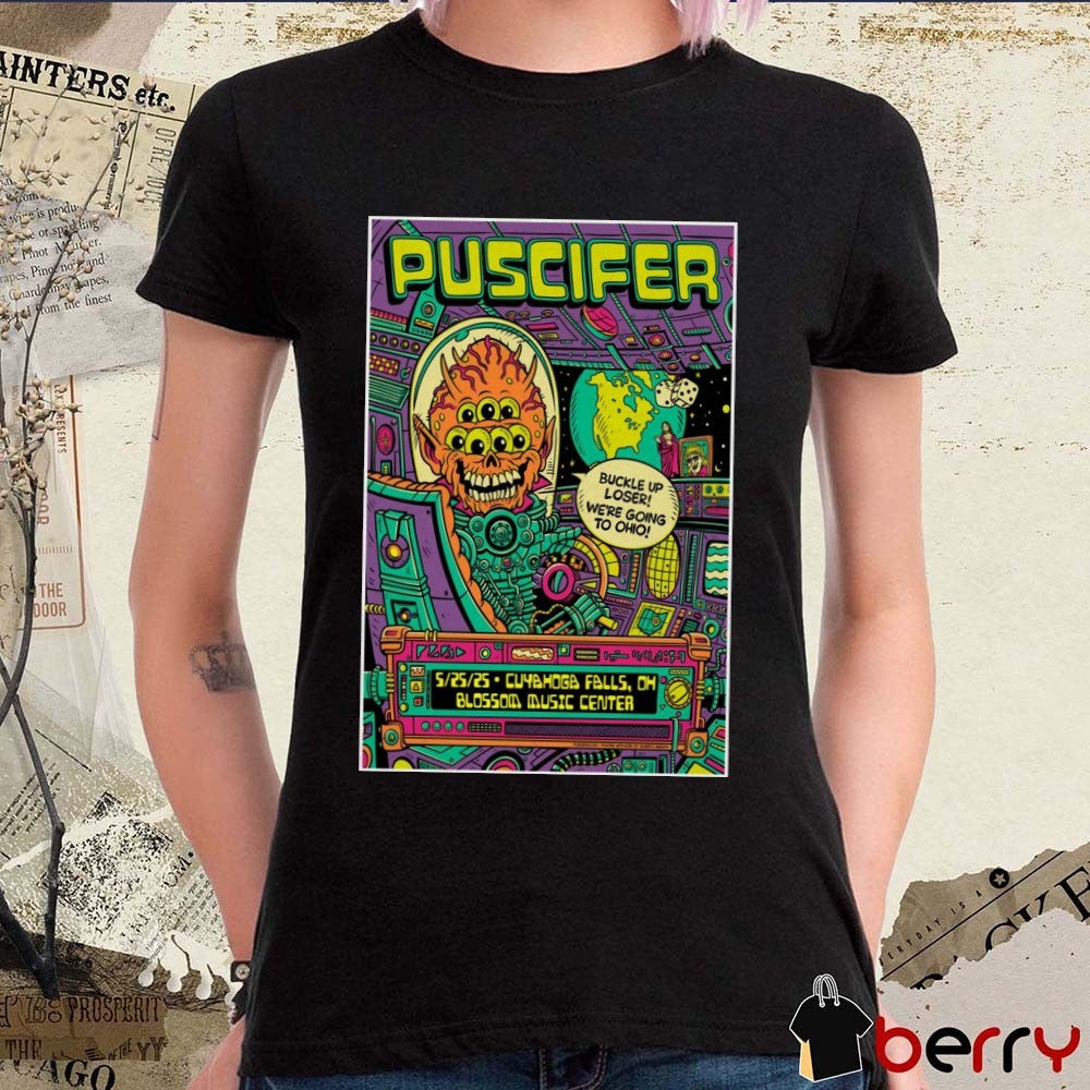 Poster Puscifer Blossom Music Center Cuyahoga Falls OH May 25 2025 Concert t-shirt