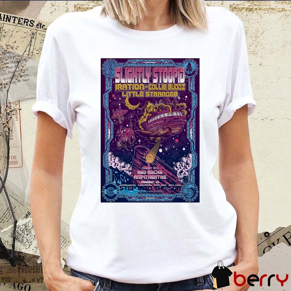 Poster Slightly Stoopid Summer Tour August 9 2025 Red Rocks Amphitheatre in Morrison CO t-shirt