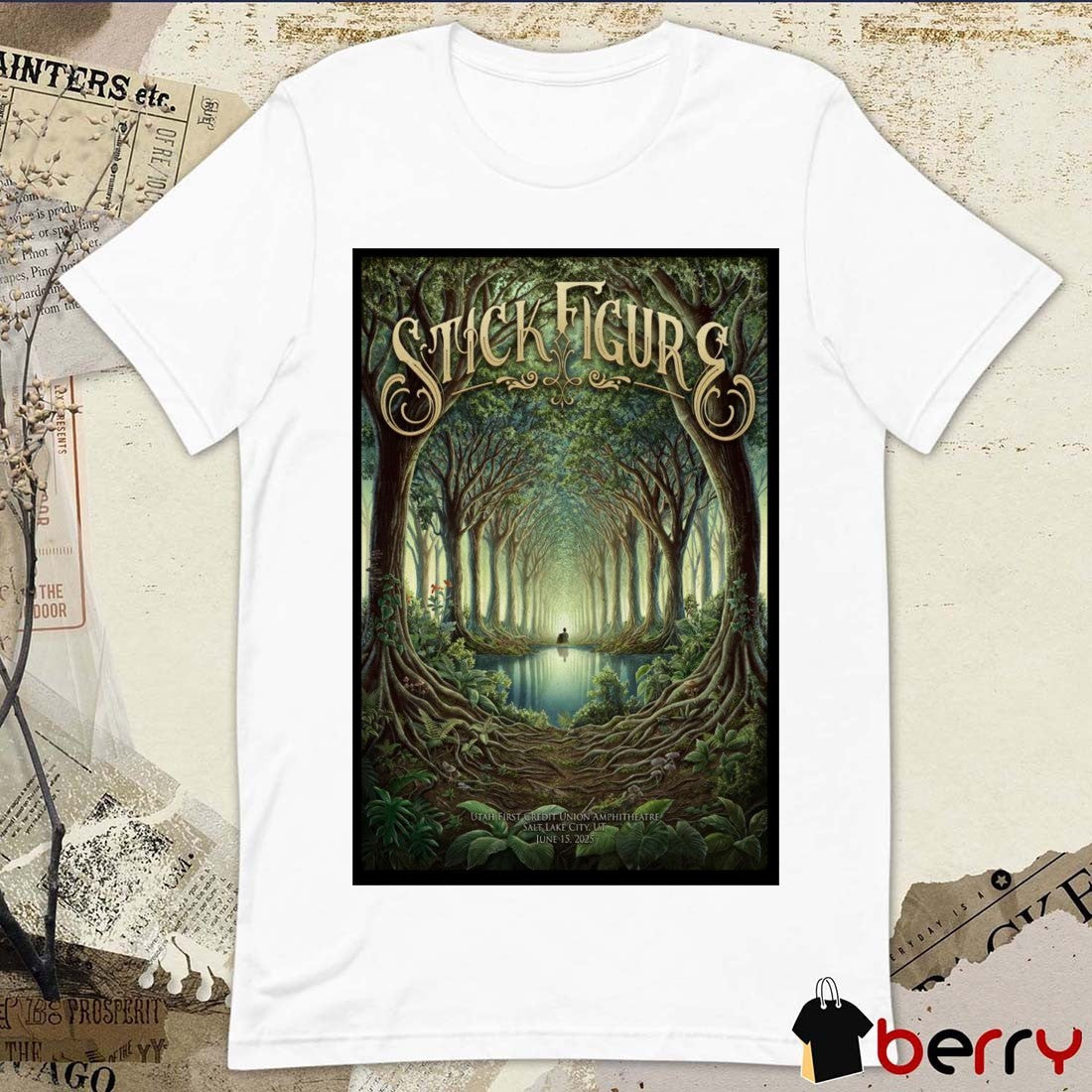 Poster Stick Figure At Utah First Credit Union Amphitheatre Salt Lake City UT On June 15 2025 t-shirt