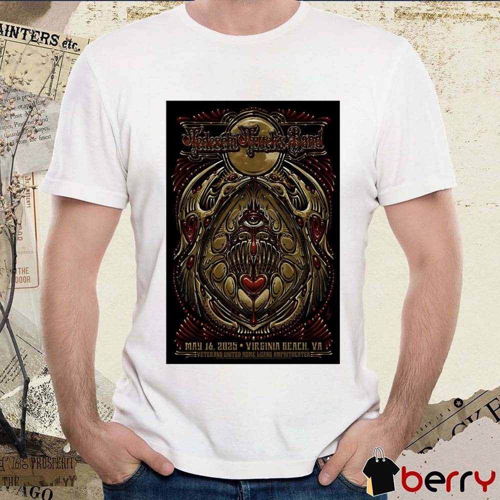 Poster Tedeschi Trucks Band Veterans United Home Loans Amphitheater Virginia Beach VA May 16 2025 Concert t-shirt