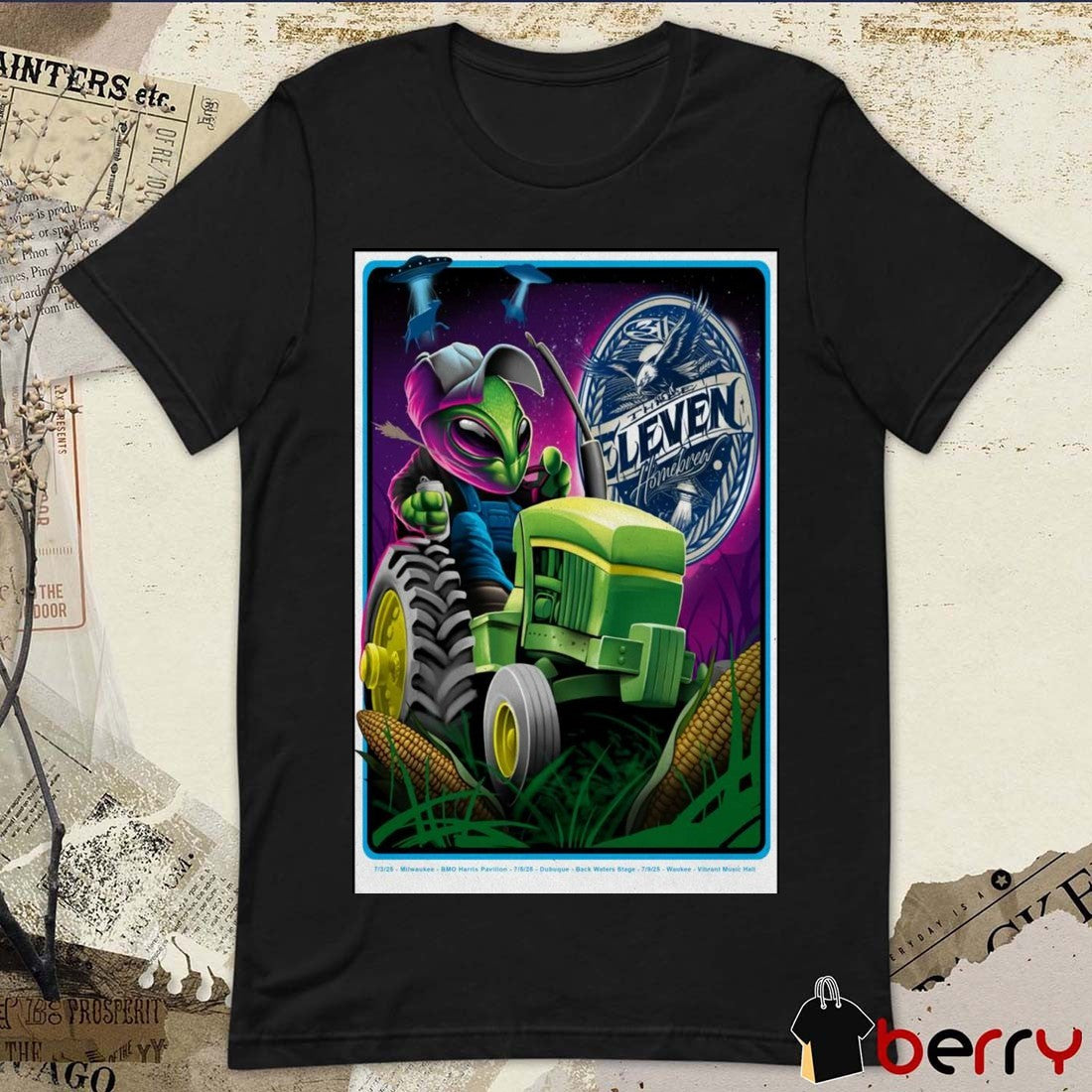 Poster The 311 Band Milwaukee WI July 03 2025 Concert at the BMO Pavilion t-shirt