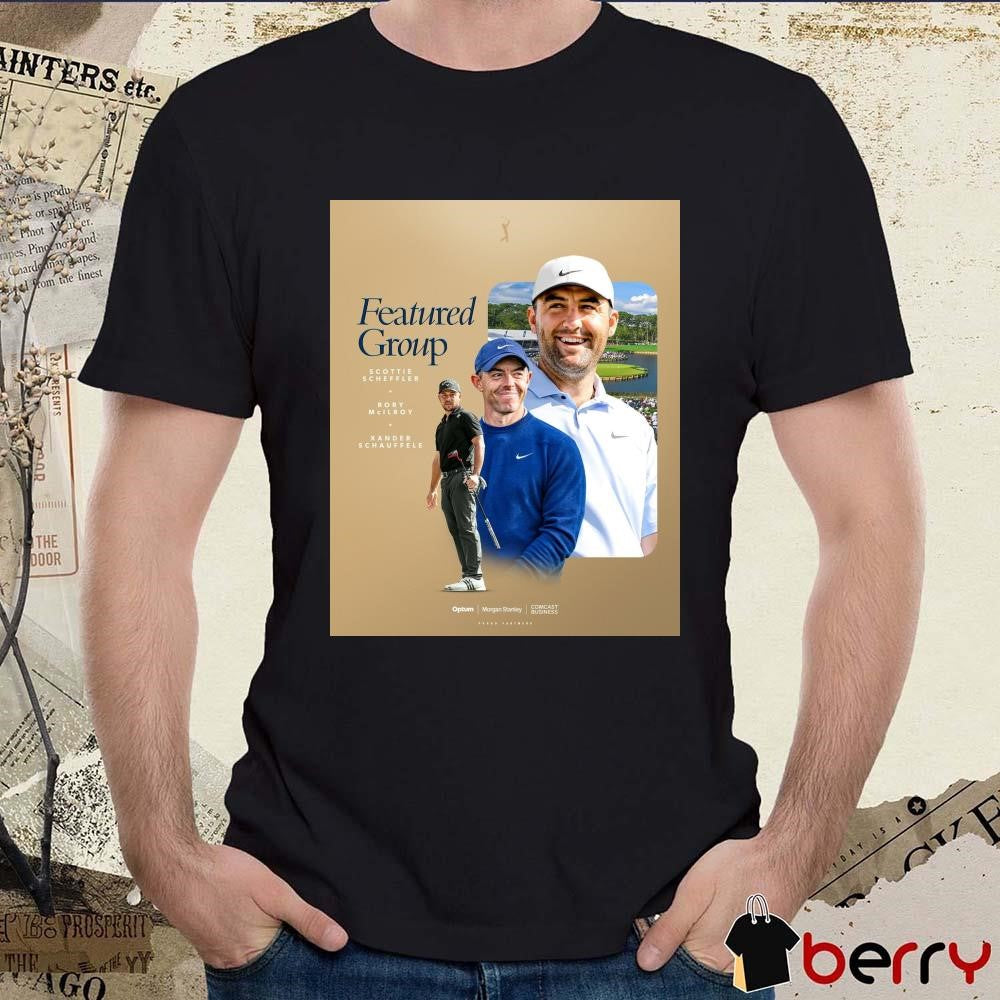 Poster The Players Championship Featured Group Scottie Scheffler Rory Mcilroy Xander Schauffele 2025 t-shirt