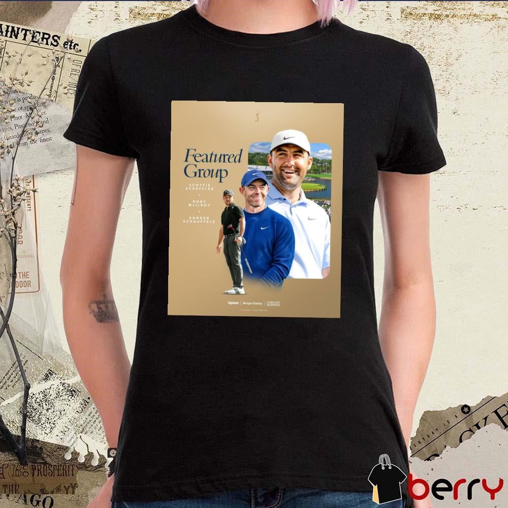 Poster The Players Championship Featured Group Scottie Scheffler Rory Mcilroy Xander Schauffele 2025 t-shirt