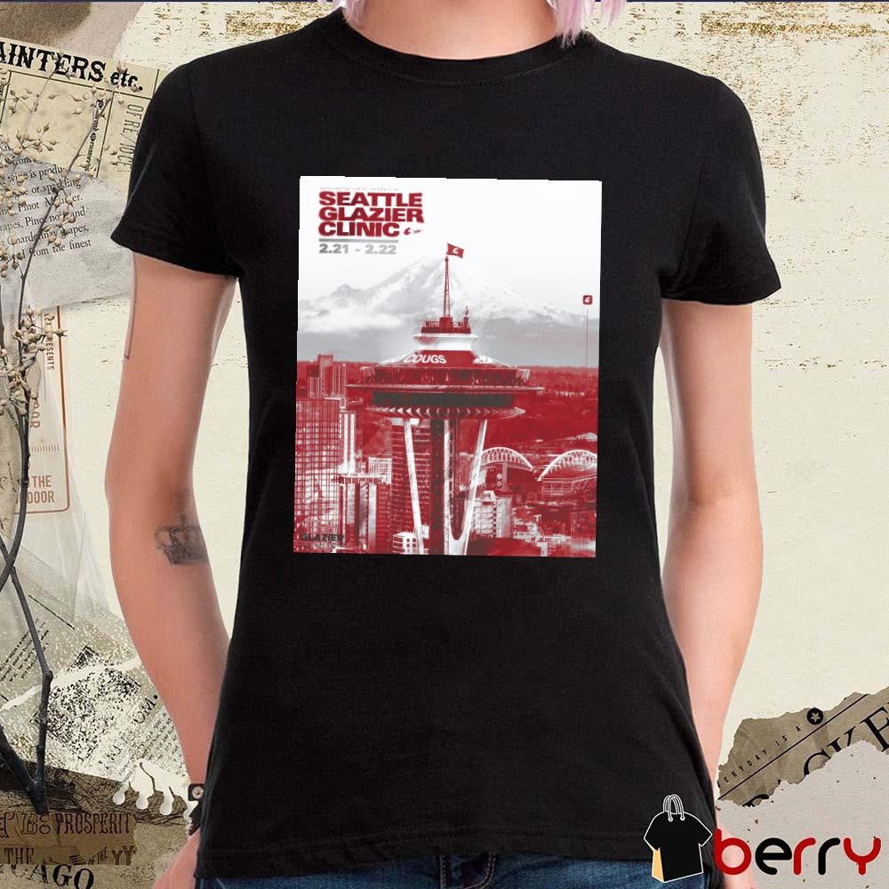 Poster Washington State Cougars football Seattle Glazier Clinic Feb 21 – 22 2025 t-shirt