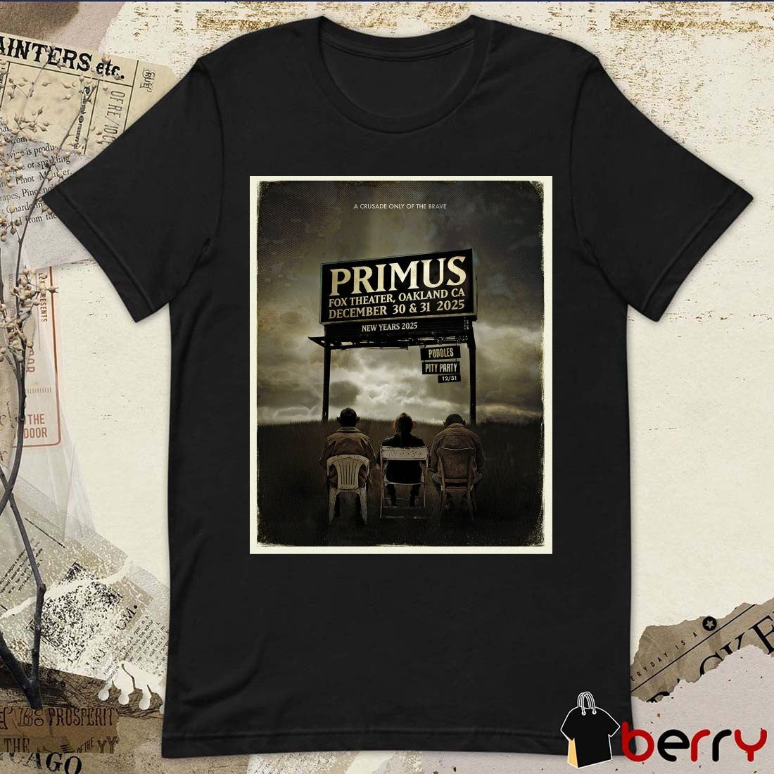 Primus New Year’s Eve December 30-31 2025 shows at the Fox Theater in Oakland, California Poster t-shirt
