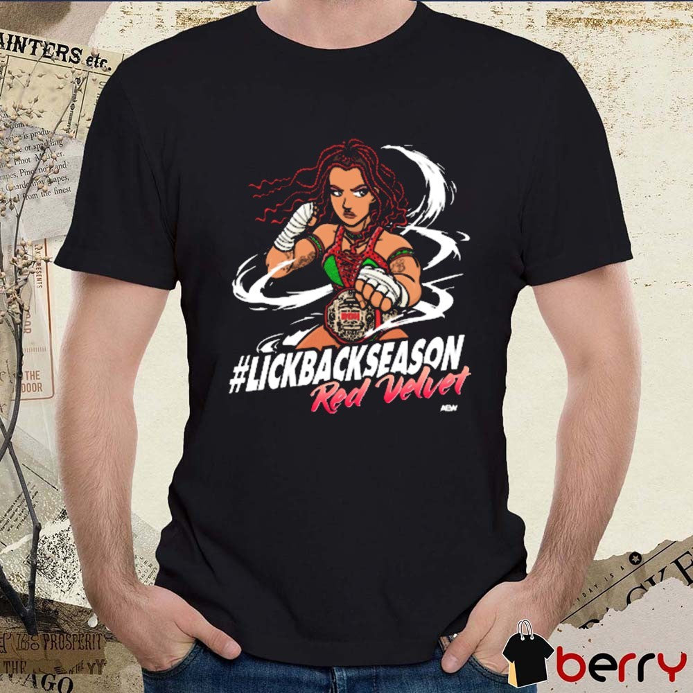 Red Velvet Lickback Season AEW 2025 Graphic t-shirt