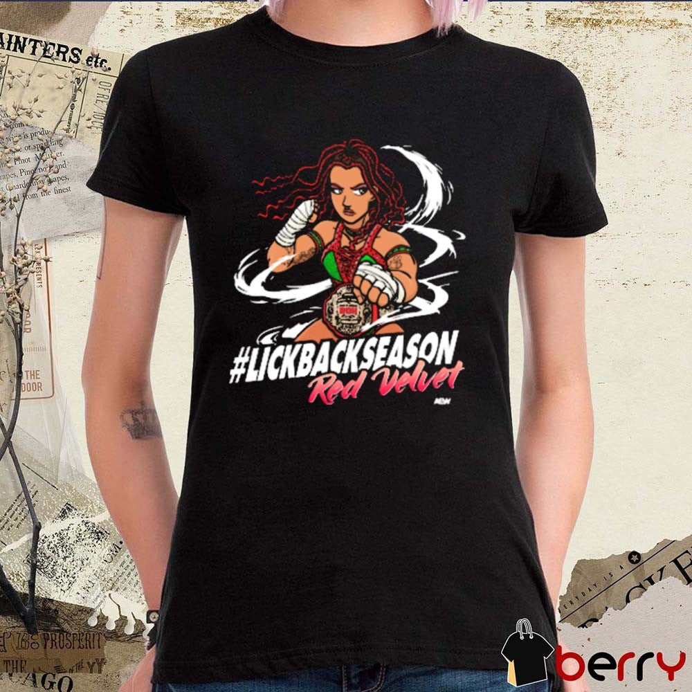 Red Velvet Lickback Season AEW 2025 Graphic t-shirt