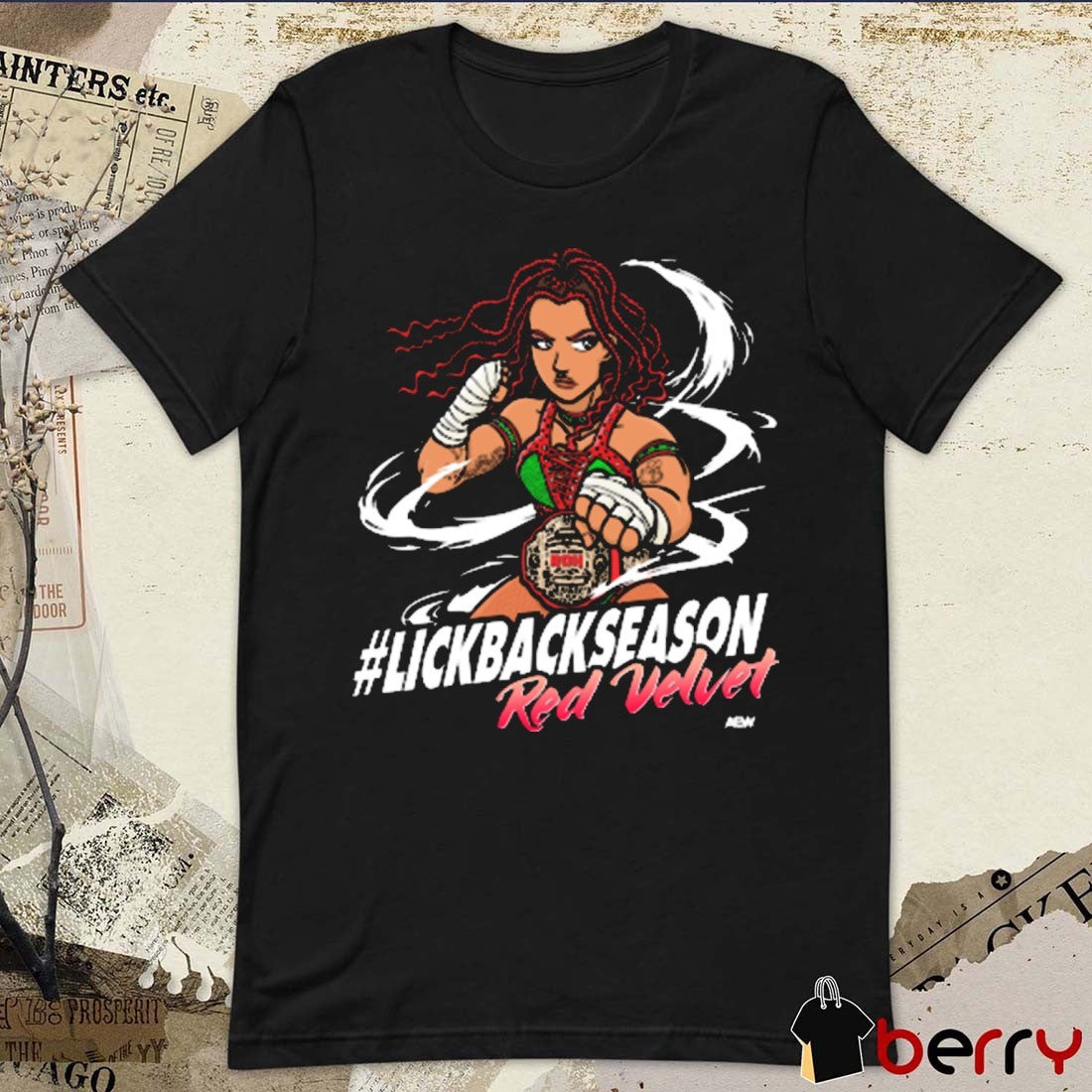 Red Velvet Lickback Season AEW 2025 Graphic t-shirt
