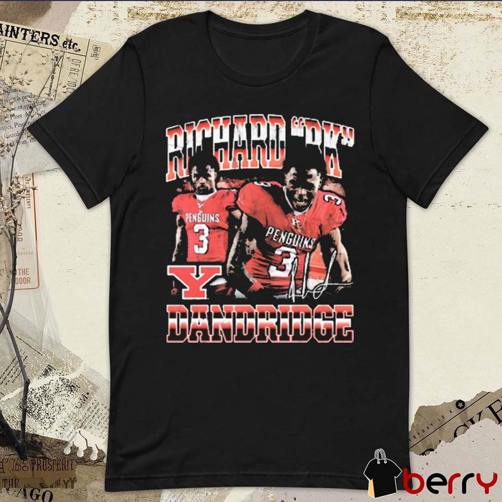 Richard Dandridge Youngstown State Penguins 90s Retro Signature t-shirt