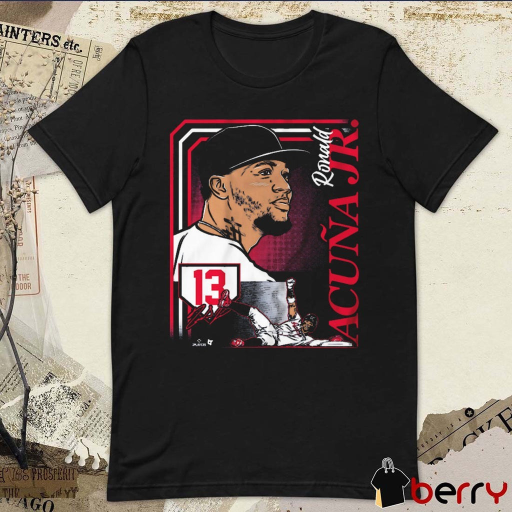 Ronald Acuña Jr Collage Frame 13 Atlanta Braves MLB Signature t-shirt
