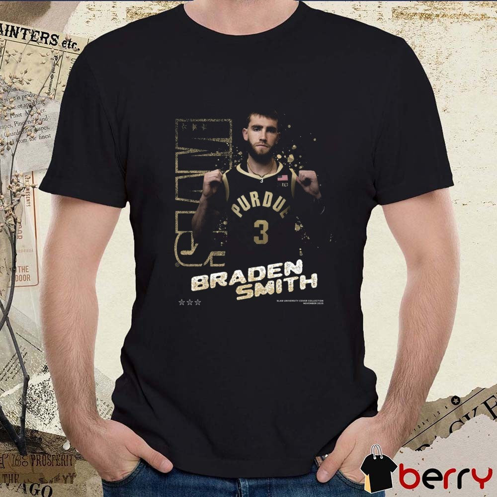 SLAM U Braden Smith Gold Remix Purdue Boilermakers 2025 t-shirt