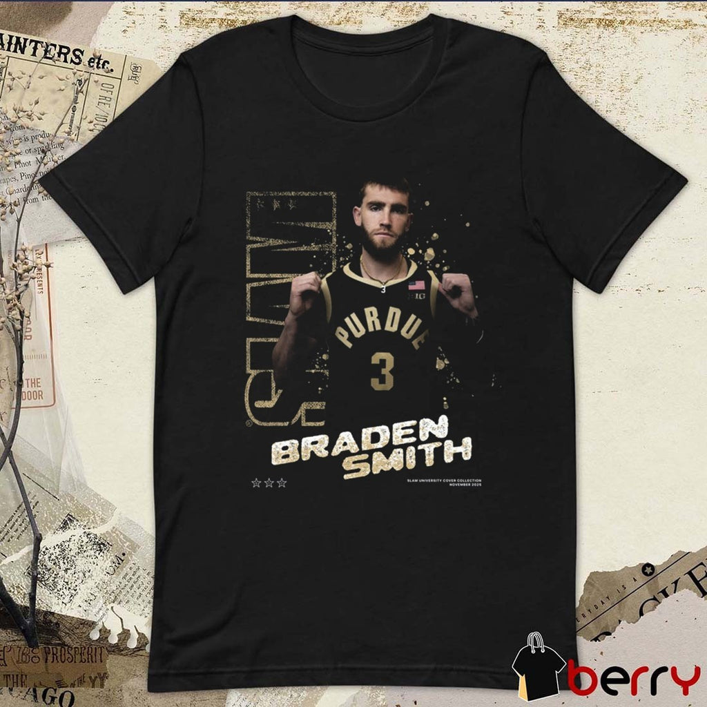 SLAM U Braden Smith Gold Remix Purdue Boilermakers 2025 t-shirt