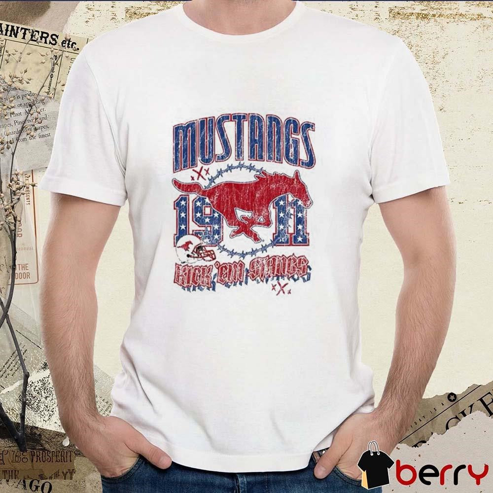 SMU Mustangs 1911 Kick ‘Em Stangs Vintage t-shirt