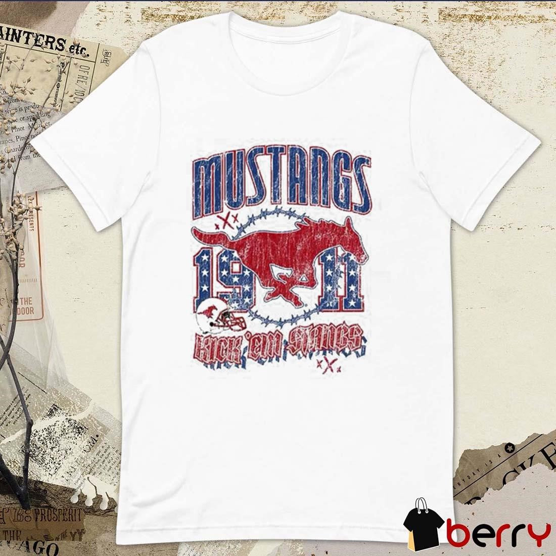 SMU Mustangs 1911 Kick ‘Em Stangs Vintage t-shirt