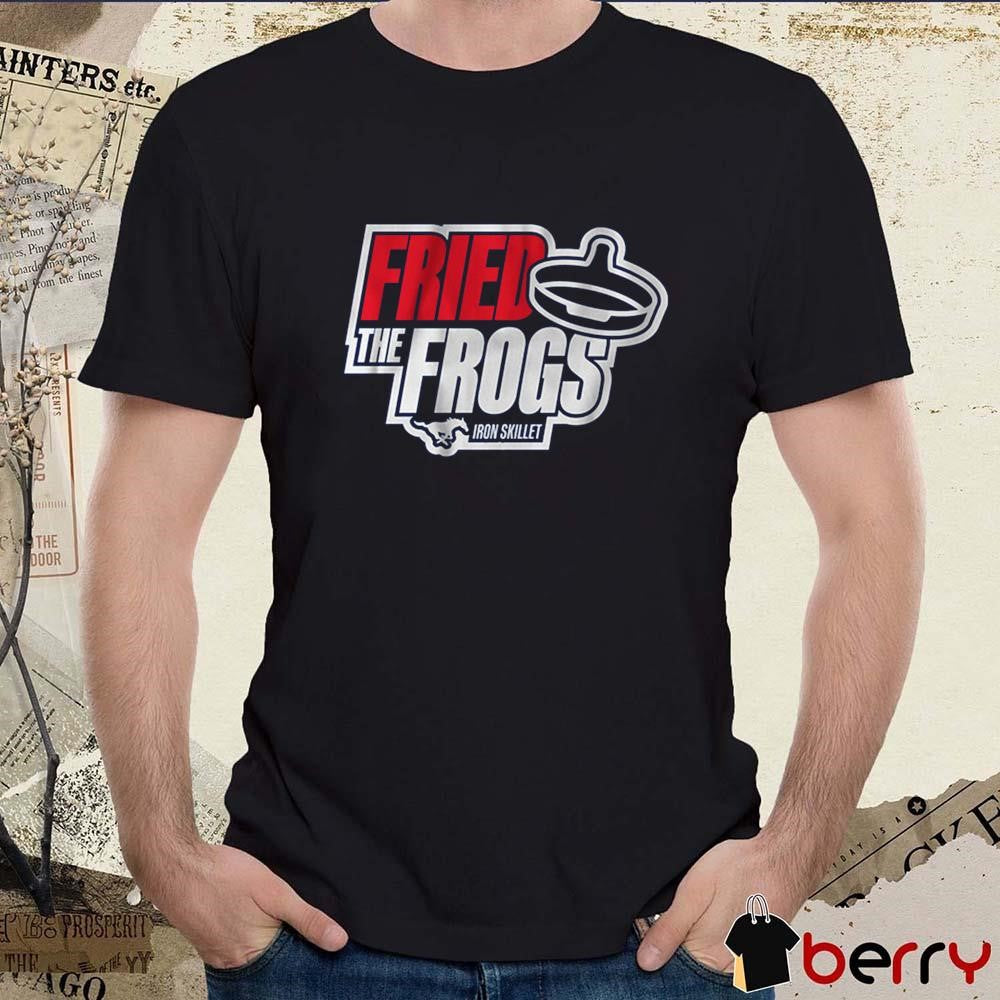 SMU Mustangs Football Fried The Frogs Iron Skillet t-shirt