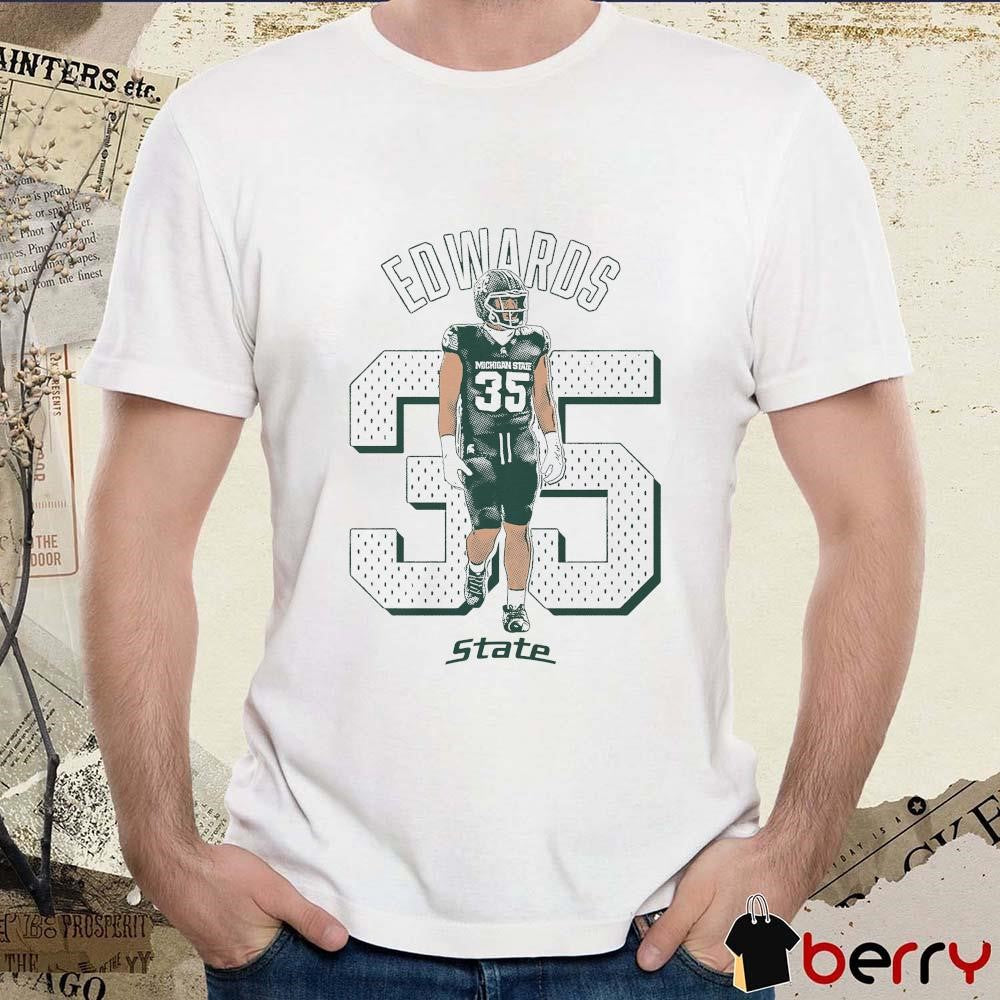 Sam Edwards #35 MSU Michigan State Spartans Illustrated t-shirt