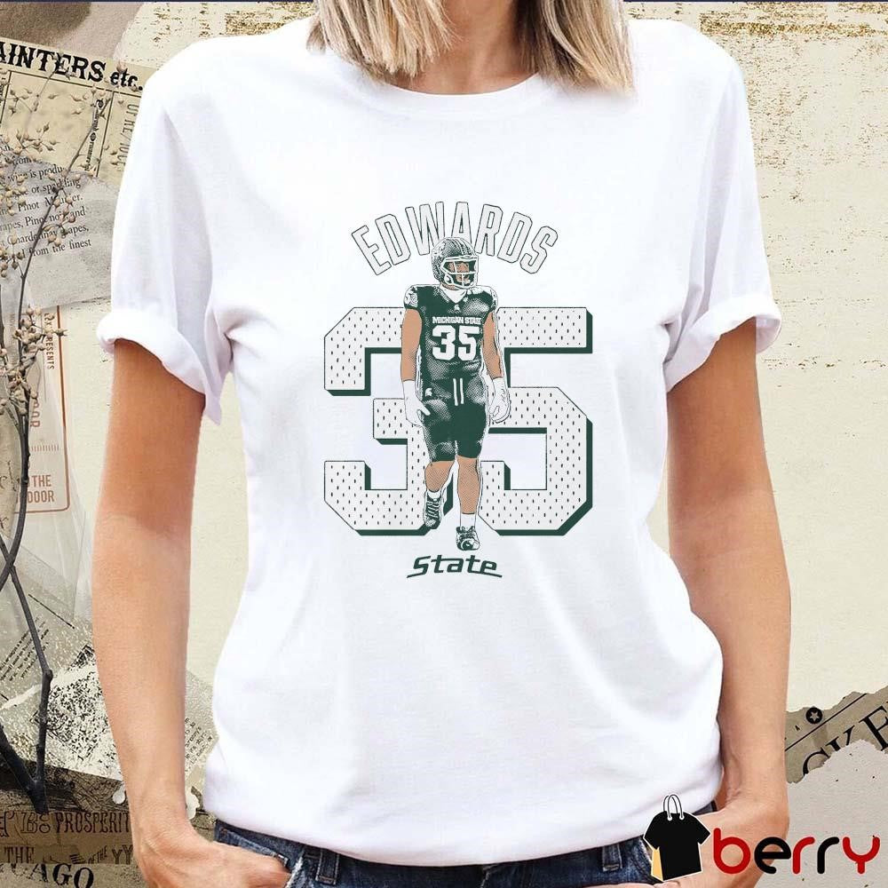 Sam Edwards #35 MSU Michigan State Spartans Illustrated t-shirt