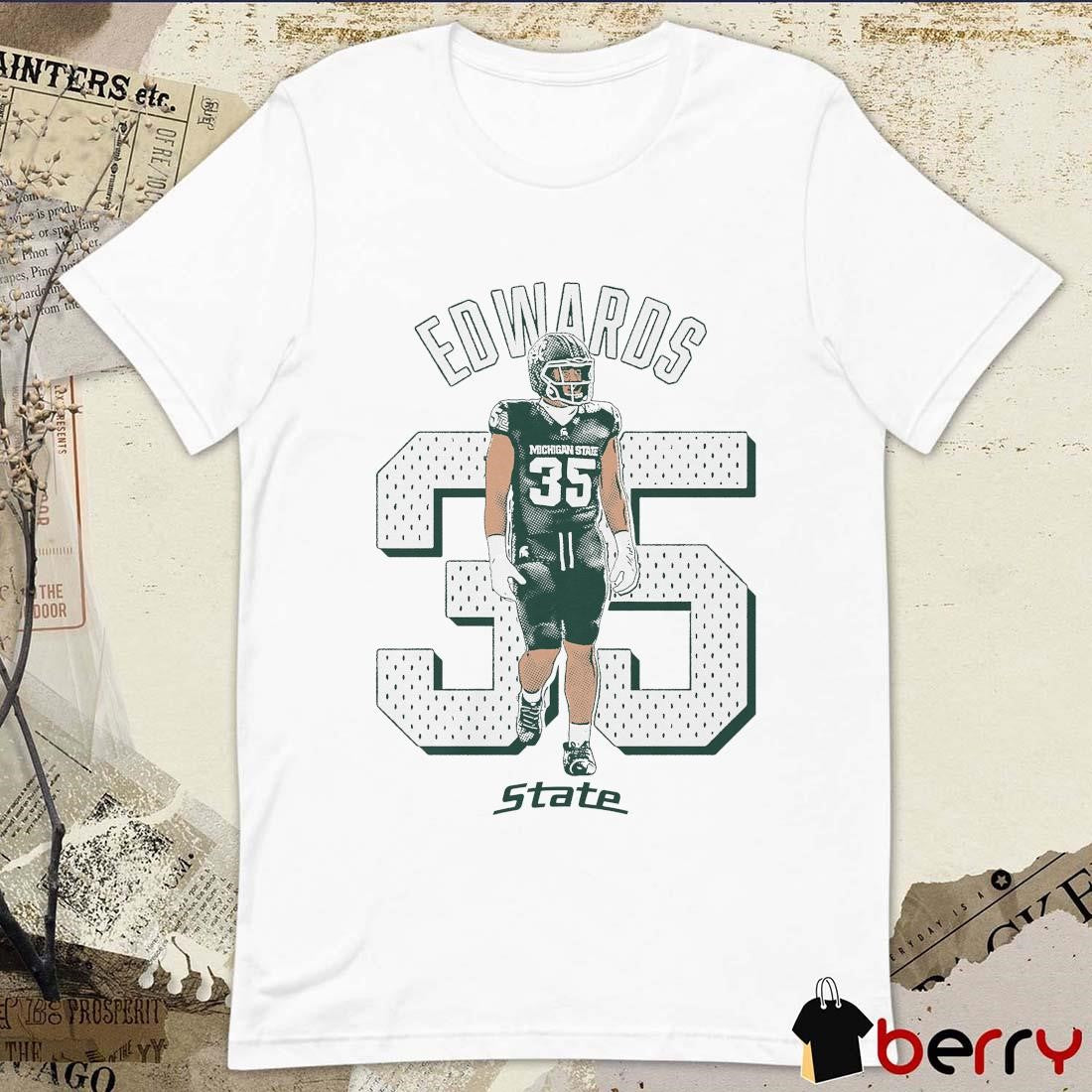 Sam Edwards #35 MSU Michigan State Spartans Illustrated t-shirt