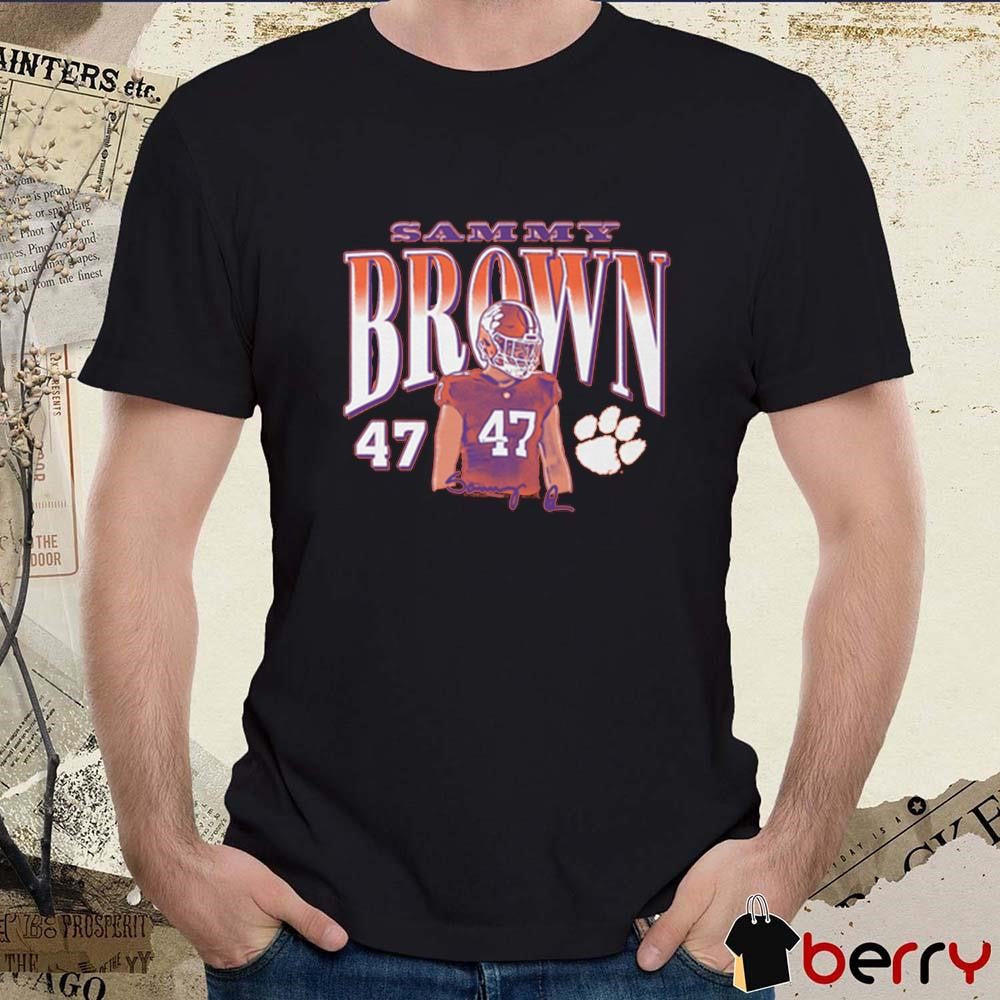 Sammy Brown #47 Clemson Tigers Signature Painting t-shirt