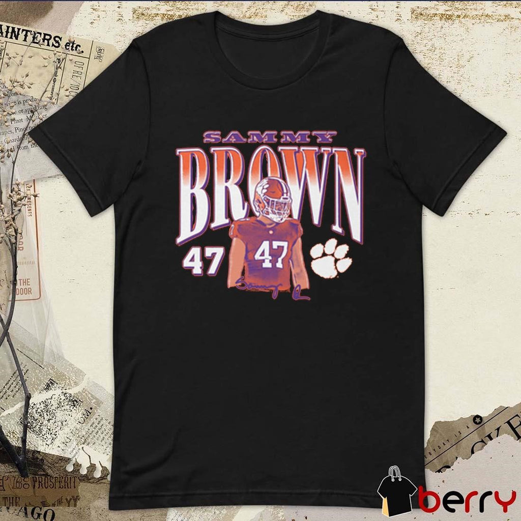 Sammy Brown #47 Clemson Tigers Signature Painting t-shirt