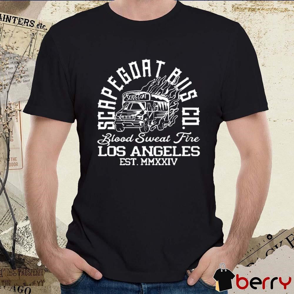 Scapegoat Bus Co. Ringer Blood Sweat Fire Los Angeles t-shirt
