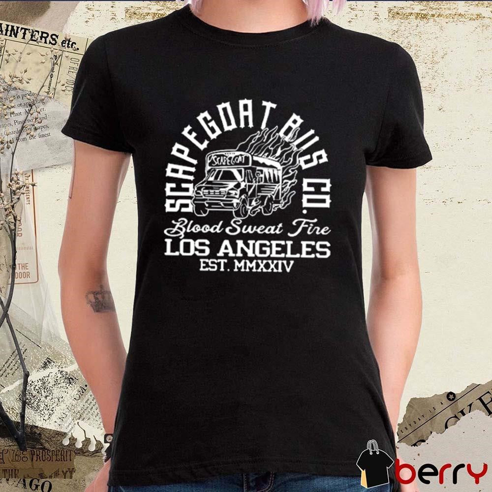 Scapegoat Bus Co. Ringer Blood Sweat Fire Los Angeles t-shirt
