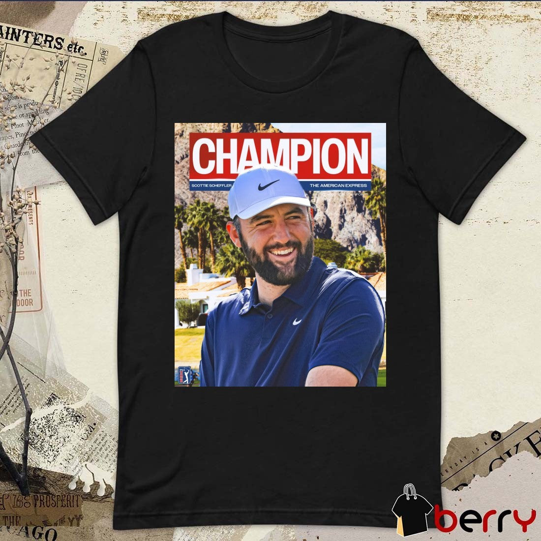 Scottie Scheffler Champion The American Express PGA Tour Poster t-shirt