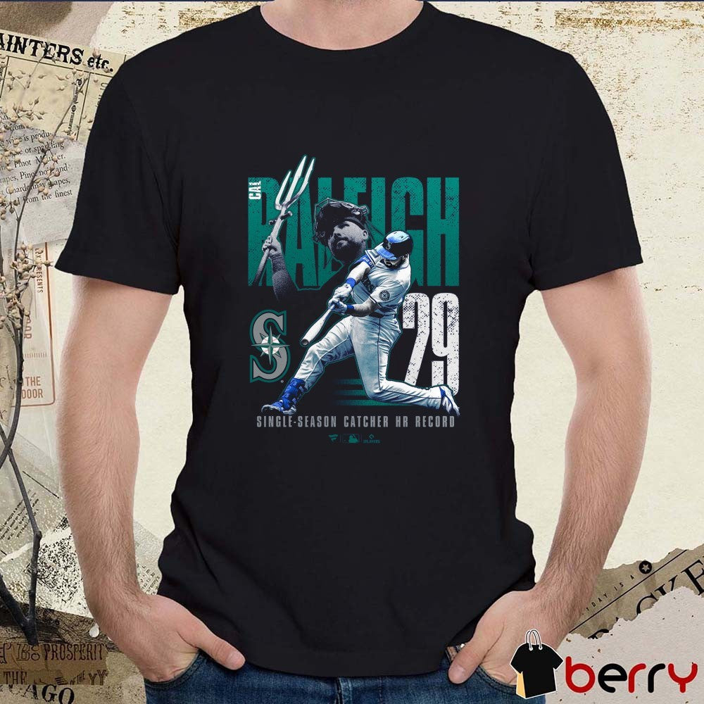 Seattle Mariners MLB Cal Raleigh Single-Season Catcher Home Run Record 2025 t-shirt
