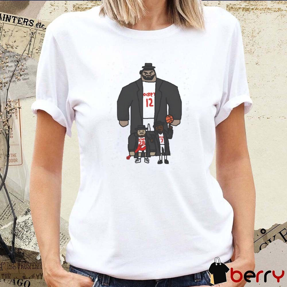 Sen Goon Squad Houston Rockets Steven Adams, Tari Eason And Dillon Brooks Caricatures t-shirt