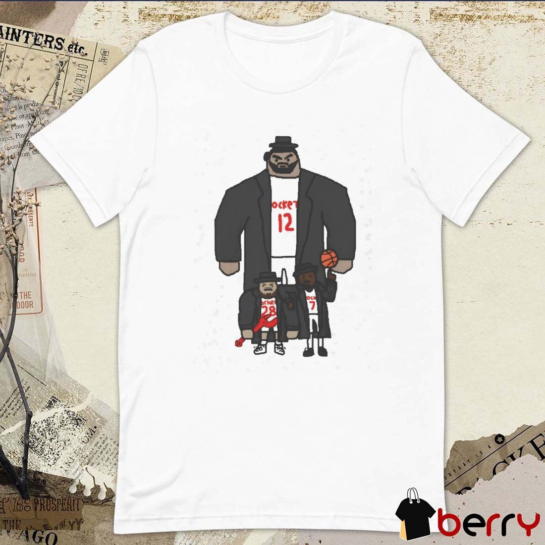 Sen Goon Squad Houston Rockets Steven Adams, Tari Eason And Dillon Brooks Caricatures t-shirt