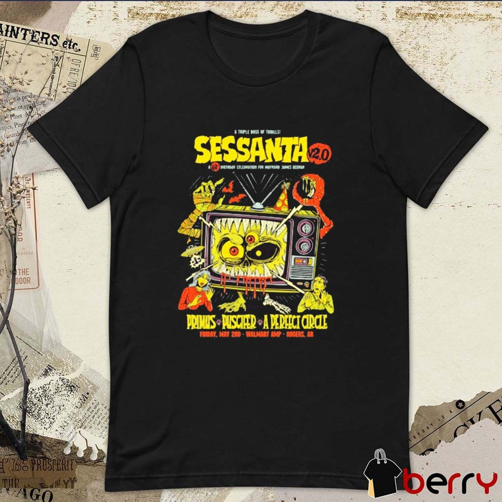 Sessanta V 2.0 Primus, Puscifer, and A Perfect Circle Shows Rogers AR Friday May 2 2025 t-shirt
